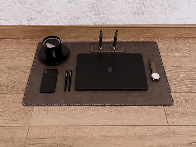 Laptop Mobile Phone Apple Notebook Apple Mobile Phone Office Combination 3d model