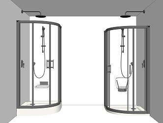 Modern shower room finished corner shower room combination 3d model