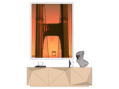 modern architectural painting decorative painting 3d model