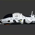 Futuristic White Spacecraft With Sleek Structure And Transparent Cockpit For Space Exploration