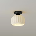 Modern White Ceiling Light Fixtures With Textured Shades And Black White Base Design