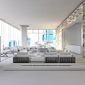 Sales office reception area 3d model