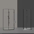 Modern Shower Sauna Interior Design With Glass Enclosure And Black Frame