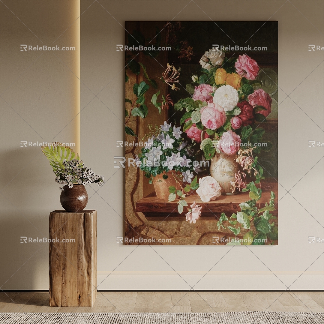 oil painting plant painting 3d model