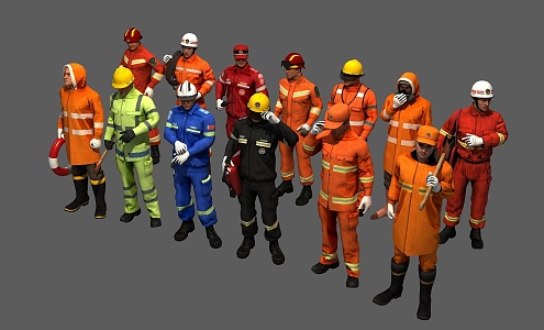 Rescuers 3d model