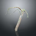 Abstract Bronze Sculpture With Twisted Branches And Textured Surface On Dark Background