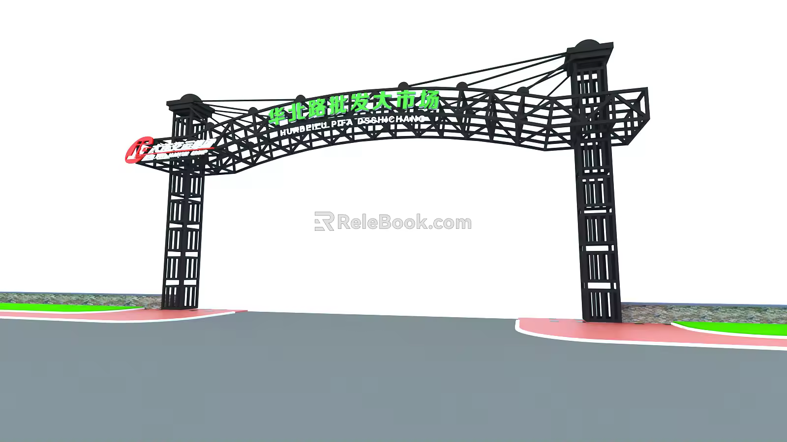 Modern Gate Steel Structure Gate Arch 3d model