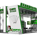 New Style Energy Technology Company Exhibition Booth Design With Green Elements And Display Area