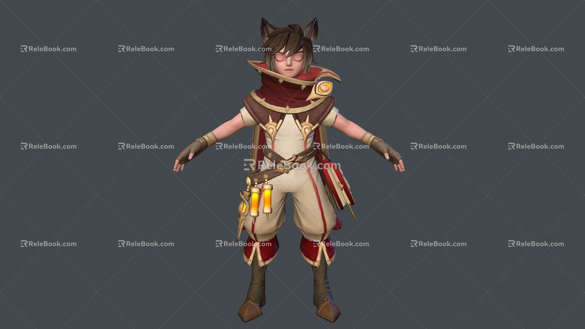 Game Character Cartoon Character Little Fox Fox Anime Character 3d model