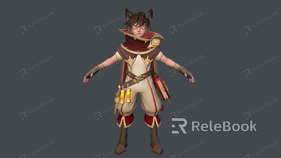 Game Character Cartoon Character Little Fox Fox Anime Character model