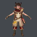 Game Character Cartoon Character Little Fox Anime Character 3d model
