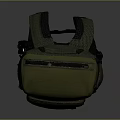 Practical Khaki Green Backpack With Multiple Pockets And Zipper Design For Daily Use