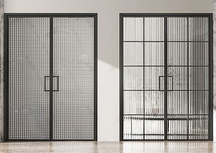 Modern sliding door Changhong glass sliding door sliding door 3d model