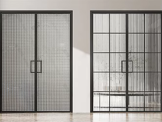 Modern sliding door Changhong glass sliding door sliding door 3d model