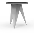 Modern Coffee Table With Sleek Triangular Metal Legs And Minimalist Design 3d model