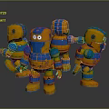 Modern Robot Figure Game Figure Minion 3d model