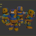 Modern Robot Figure Game Figure Minion 3d model