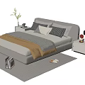 Double bedside table 3d model