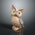 Owl grimace owl long-eared owl wulin owl monkey face owl carved owl 3d model