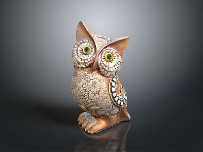 Decorative Owl Sculpture With Detailed Eyes And Textured Feather Art Design 3d model Decorative Owl Sculpture With Detailed Eyes And Textured Feather Art Design 3d model