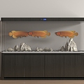 Modern fish tank embedded fish tank fish tank cabinet 3d model