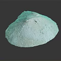 Blue Irregularly Shaped Material With Rough Granular Surface On Gray Background 3d model