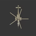Military Attack Helicopter In Camouflage Brown With Rotor Blades And Weapon Systems