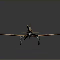 Camouflage Military Airplane Model With War Thunder 2 Logo And Decorative Design