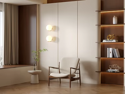 Middle style single seat 3d model