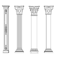 European Roman Column 3d model