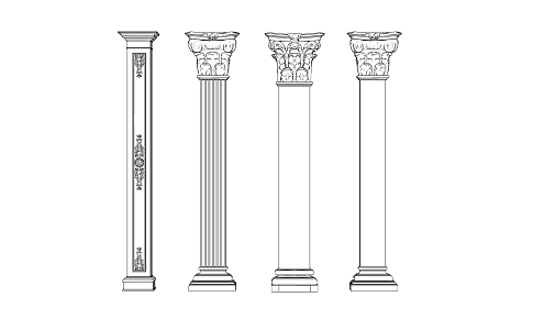 European Roman Column 3d model