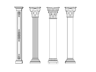 European Roman Column 3d model
