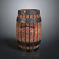 Vintage Wooden Barrel With Metal Hoops McDANIEL'S Brand Label And Year Marking