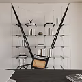 Modern Bookshelf Design With Glass Shelves Black Frame And Decorative Books