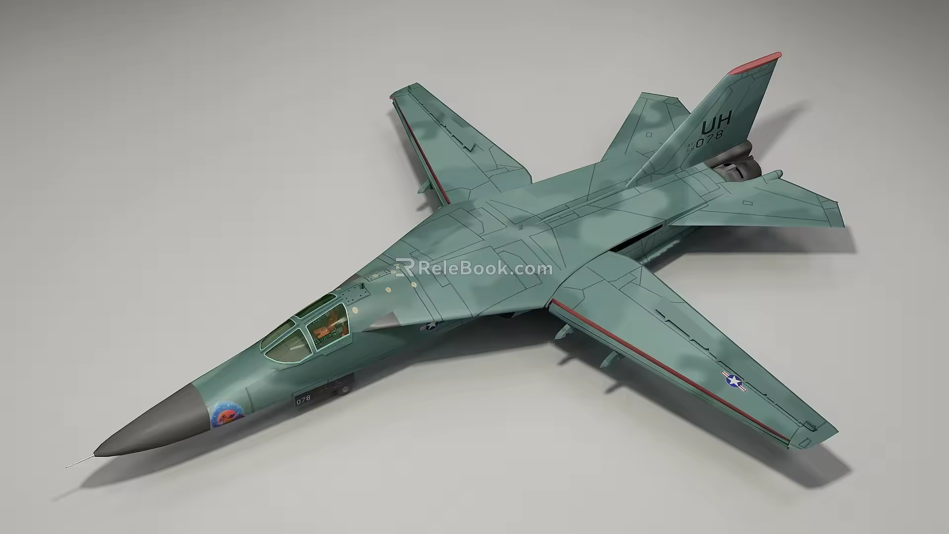 modern fighter aircraft 3d model