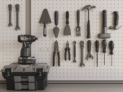 Modern Tools Wall 3d model