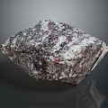 Wooden Stone Decorative Natural Raw Stone With Multicolored Rough Surface And Pink Black Specks