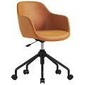 Modern Fabric Upholstered Leisure Chair With Adjustable Height Swivel Base And Multiple Color Choices