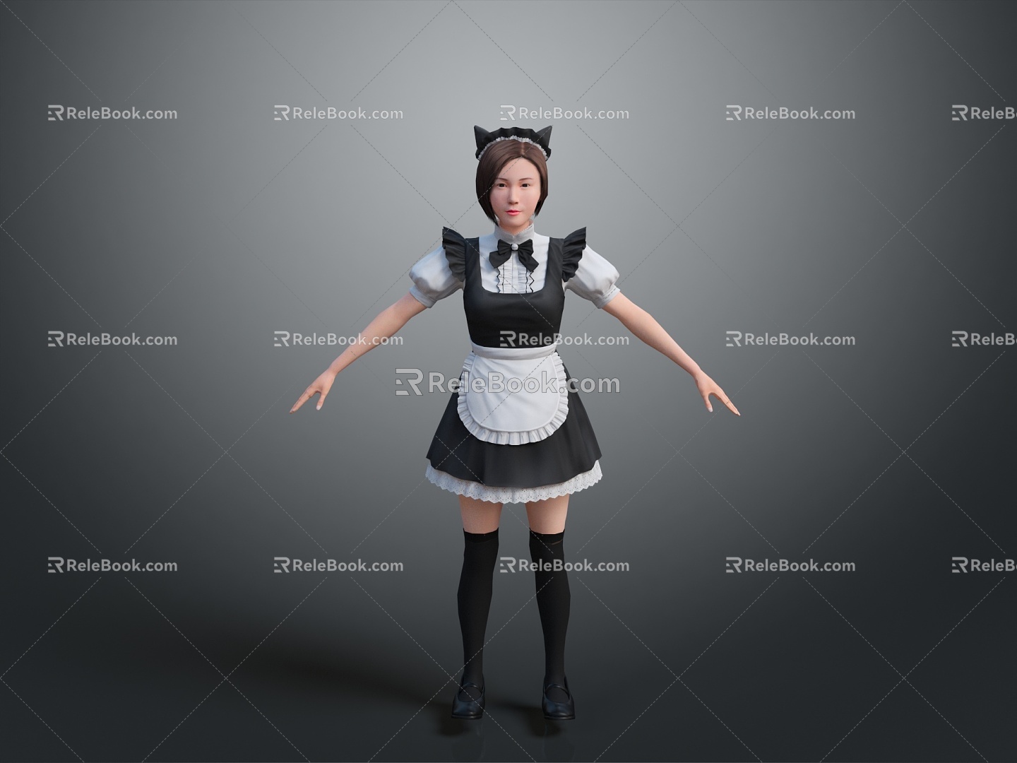 Maid Costume Servant Costume Maid Costume Medieval Maid Costume Costume Costume Fashion Everyday Costume 3d model