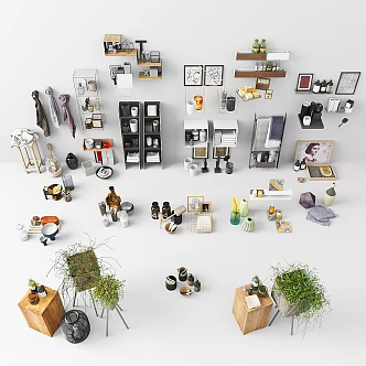 Bathroom furnishings Modern toiletries 3d model