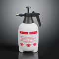 Household White Pressure Spray Bottle For Cleaning With Black Nozzle Red Label