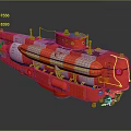 Red And White Wooden Boat With Classic Design And Detailed Hull Structure
