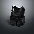 Game Movie Character Tactical Vest With Black Mesh Design And Multiple Pockets