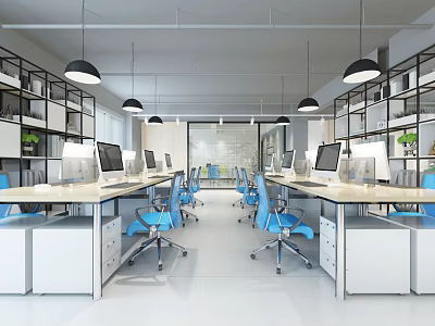 modern public office area office 3d model