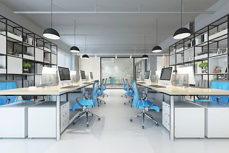 modern public office area office 3d model