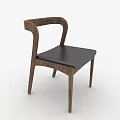 Stylish Four Different Design Modern Wooden Accent Chairs With Black Cushions