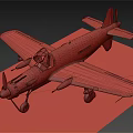 Camouflage Military Aircraft Model With Cross Insignia On Ground