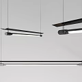 Modern Linear Chandeliers With Black And White Design And Hanging Style