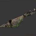 Realistic 3D Terrain Model Featuring Rocky Outcrops Green Grass Patches And Dirt Surfaces
