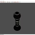 Decorative Desktop Device With Colorful Balls Transparent Middle And Black Base